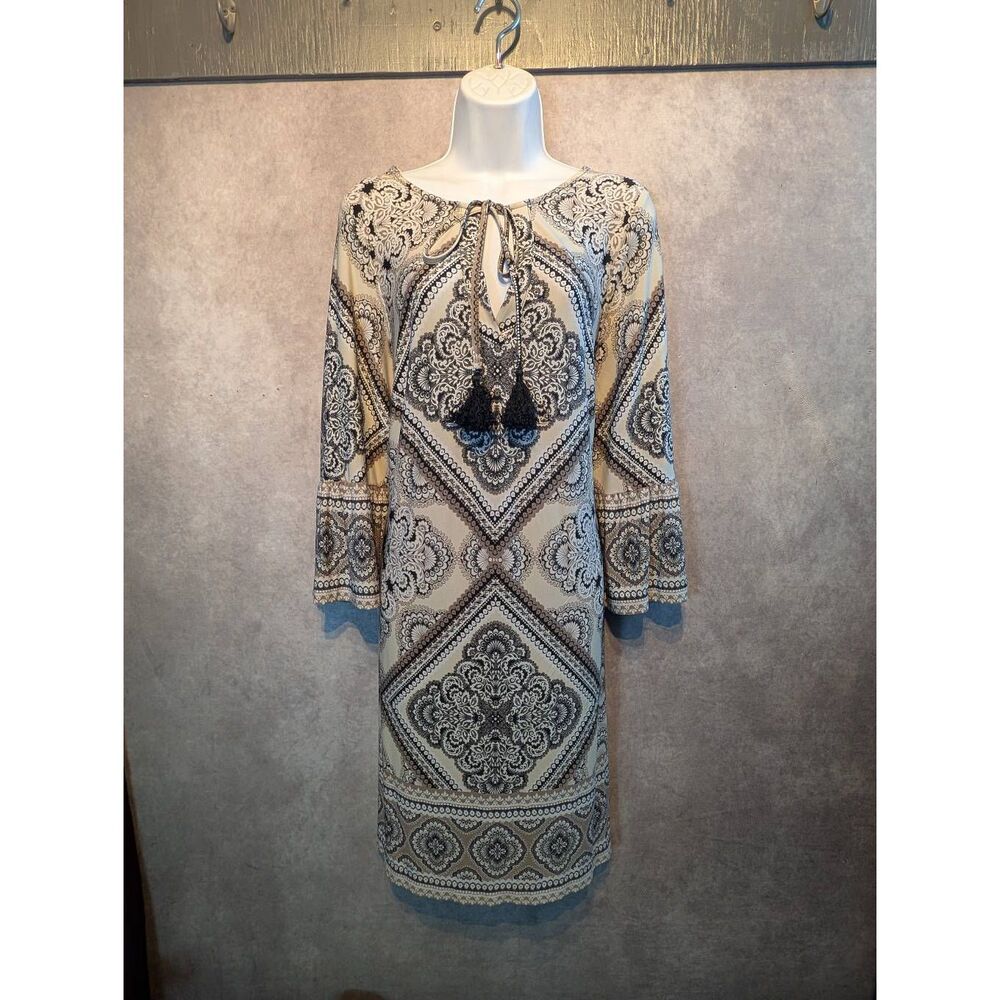 Danillo Boutique stretchy silky boho shift dress 1x